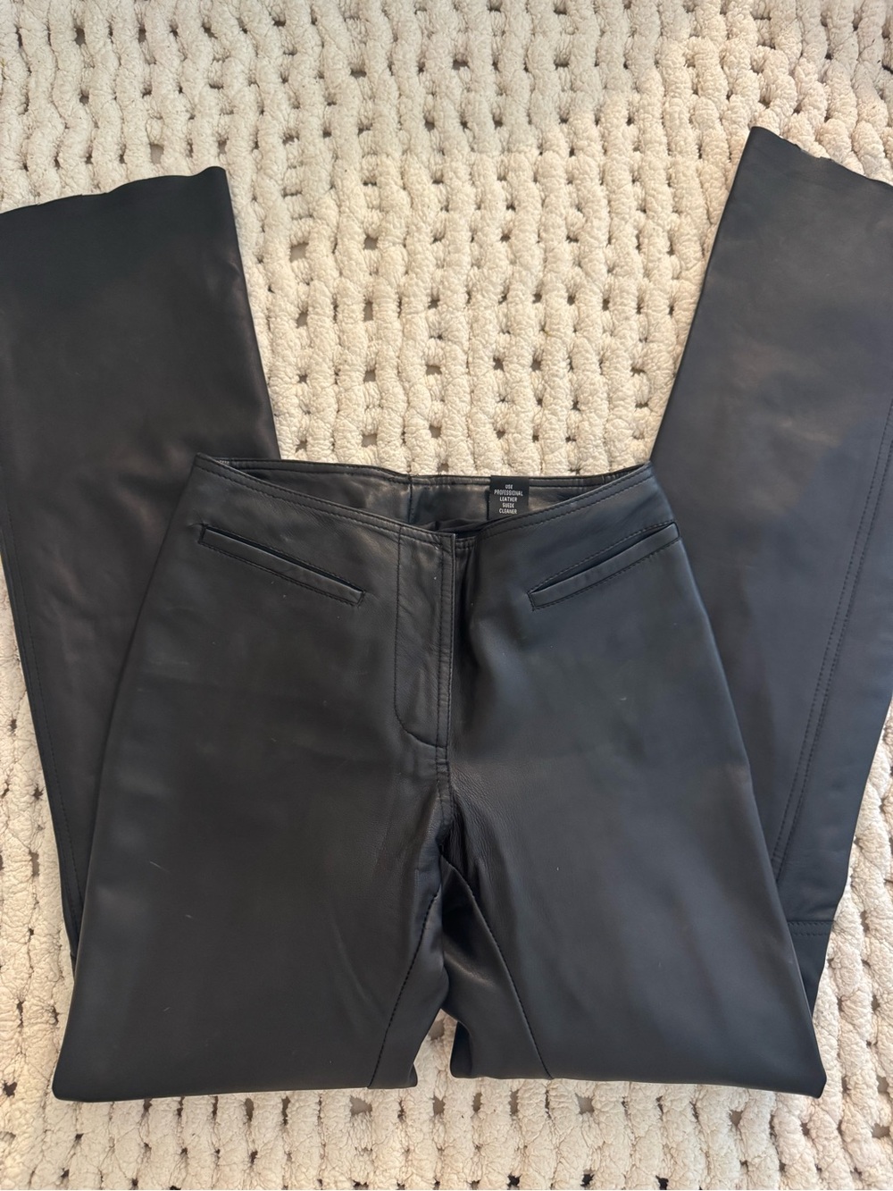 vintage low rise leather pants